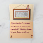 陽気なかレズビアンのカップルのためのベビーの発表 案内状 (内部)