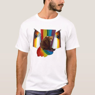 陽気なくまのプライドの人のティー Tシャツ