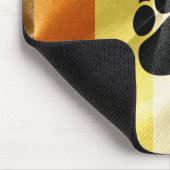 陽気なくまのプライドの旗および足のマウスパッド マウスパッド (コーナー)