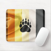 陽気なくまのプライドの旗および足のマウスパッド マウスパッド (マウス)