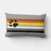 陽気なくまのプライドの旗の枕 ランバークッション (裏面)