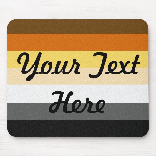 陽気なくまのプライドの旗 マウスパッド (正面)