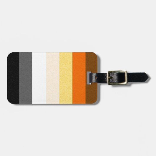 陽気なくまのプライドの旗 ラゲッジタグ (正面横)