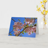 陽気なさくらんぼの花があいさつとノート カード (黄色い花)