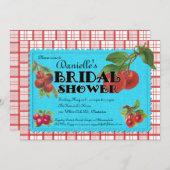 陽気なさくらんぼブライダルシャワー招待 招待状 (正面/裏面)