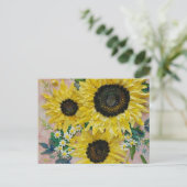 陽気なひまわり葉書 ポストカード (スタンド正面)
