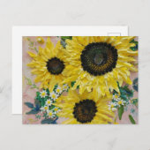 陽気なひまわり葉書 ポストカード (正面/裏面)