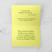 陽気なひまわり – カスタマイズ カード (内部)