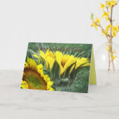 陽気なひまわり – カスタマイズ カード (黄色い花)