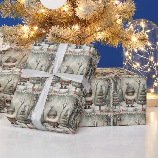 陽気なアフリカ系アメリカンサンタ ラッピングペーパー (クリスマス)