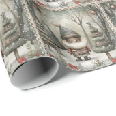 陽気なアフリカ系アメリカンサンタ ラッピングペーパー (ロールコーナー)