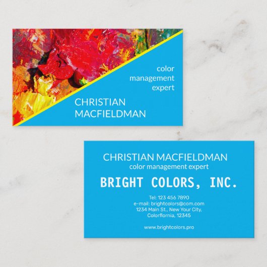 陽気なアーティストの抽象芸術 名刺 (正面/裏面)