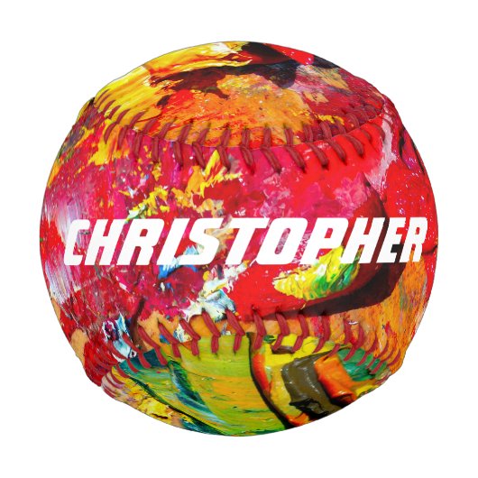 陽気なアーティストの抽象芸術 野球ボール (裏面)