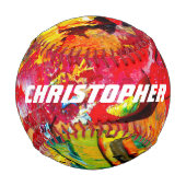 陽気なアーティストの抽象芸術 野球ボール (正面)