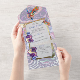 陽気なアーティストパーティードードル創造 オールインワン招待状