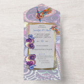 陽気なアーティストパーティードードル創造 オールインワン招待状 (内側)