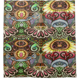 陽気なアーティストパーティードードル創造 シャワーカーテン