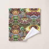 陽気なアーティストパーティードードル創造 バスタオルセット (ウォッシュタオル)