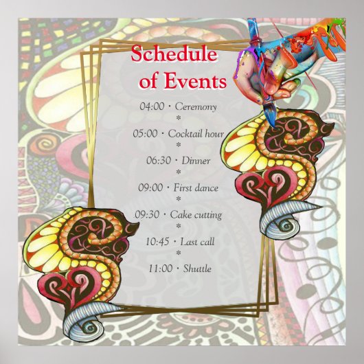 陽気なアーティストパーティードードル創造 ポスター (正面)