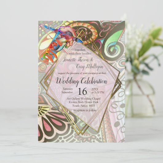 陽気なアーティストパーティードードル創造 招待状 (スタンド正面)