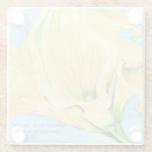 陽気なイエローカラリリーバケーションホーム ガラスコースター (裏面)