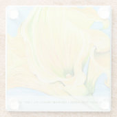 陽気なイエローカラリリーバケーションホーム ガラスコースター (裏面)