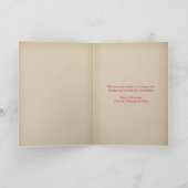 陽気なイタズラ犬リストの面白い写真　クリスマス シーズンカード (内部)