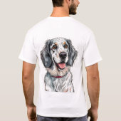 陽気なイングリッシュセッター Tシャツ (裏面)