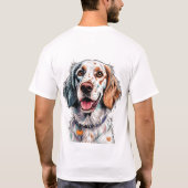 陽気なイングリッシュセッター Tシャツ (裏面)