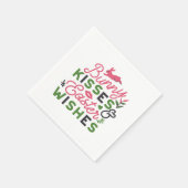 陽気なイースタータイポグラフィ – バニーキス スタンダードカクテルナプキン (角)