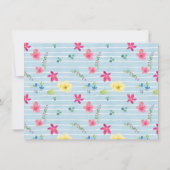 陽気なウサギの花のイースターの朝食 招待状 (裏面)