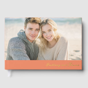陽気なオレンジのビーチ写真 ゲストブック