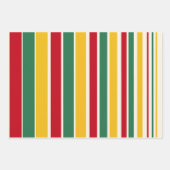 陽気なオールエイジ水玉模様とストライプ ラッピングペーパーシート (正面3)