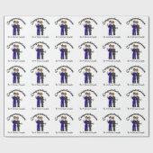 陽気なカップルの結婚式の包装紙はそれをカスタマイズ! ラッピングペーパー (フラット)