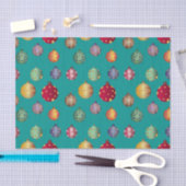 陽気なカラフルクリスマスオーナメント 薄葉紙 (クラフト)