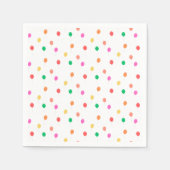 陽気なカラフルバルーンの誕生日 スタンダードカクテルナプキン (正面)