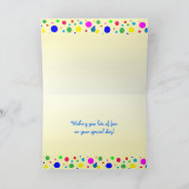 陽気なカラーサークルの誕生日 カード (内部)