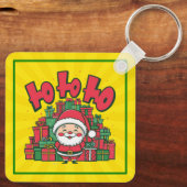 陽気なカートゥーンサンタのクリスマス キーホルダー (裏面)