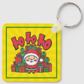 陽気なカートゥーンサンタのクリスマス キーホルダー (裏面)