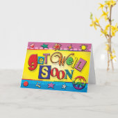 陽気なカード-すぐに01をよく得て下さい カード (黄色い花)