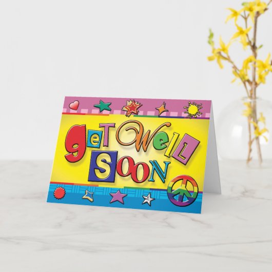 陽気なカード-すぐに01をよく得て下さい カード (黄色い花)