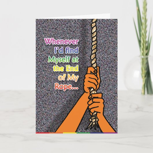 陽気なカード-ロープの端 サンキューカード (正面)