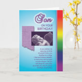 陽気なカード- Bdayの息子01 カード (黄色い花)