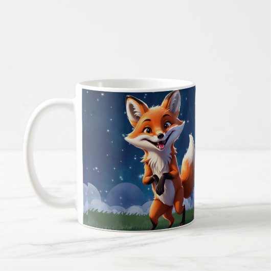 陽気なキツネウィンターマグ コーヒーマグカップ (左)
