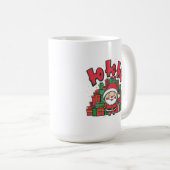 陽気なキャラクターサンタのクリスマス コーヒーマグカップ (正面右)