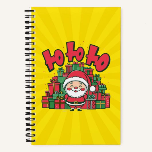 陽気なキャラクターサンタのクリスマス ノートブック (正面)