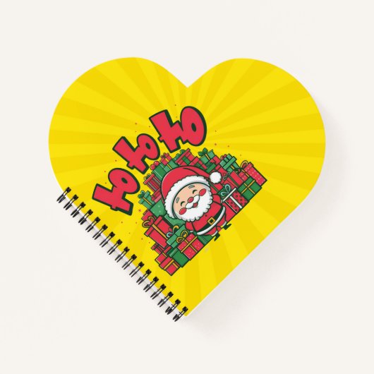 陽気なキャラクターサンタのクリスマス ノートブック (正面)