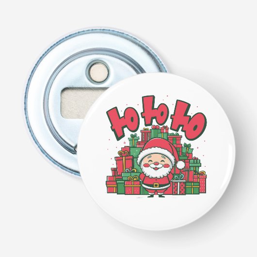 陽気なキャラクターサンタのクリスマス 栓抜き (正面)
