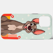 陽気なキャラクタースタイルの犬 かわいい幸せな子犬 Case-Mate iPhoneケース (裏面 (横))