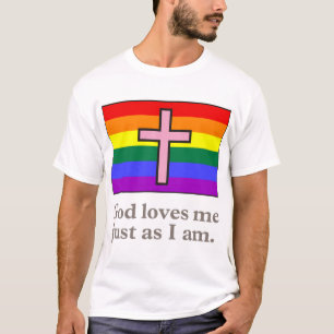 陽気なキリスト教の旗のスローガンのワイシャツ Tシャツ